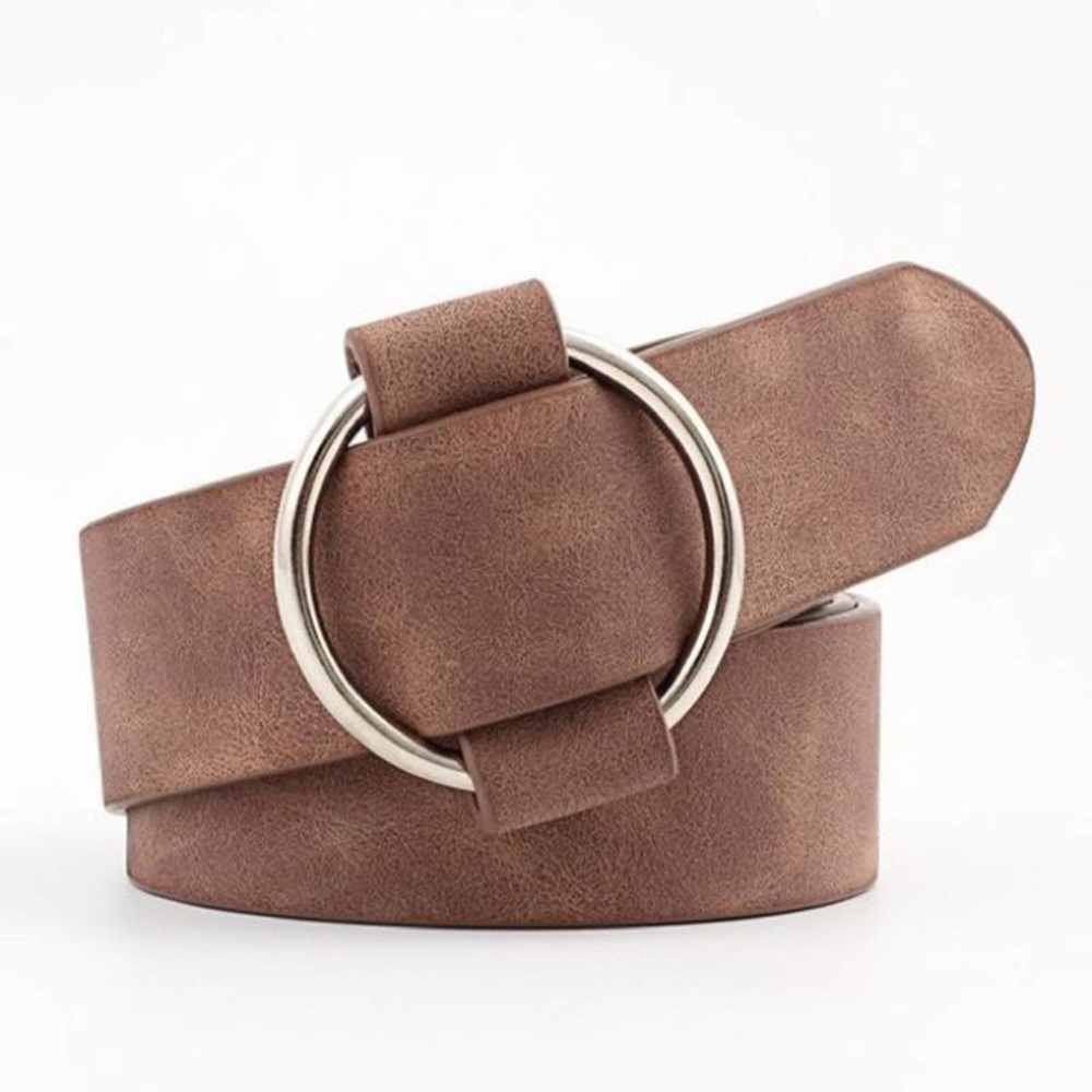 NEW Faux Vegan Leather Belt in Brown Coffee Chocolate #AG/1 - Picture 1 of 14